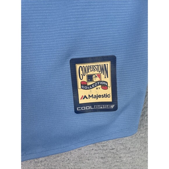 Majestic Cooperstown Jersey Jackie Robinson #42 Brooklyn Dodgers Mens M 42 Blue - Picture 2 of 11